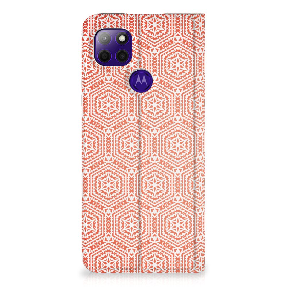 Motorola Moto G9 Power Hoesje met Magneet Pattern Orange - B2C Telecom
