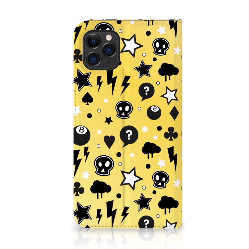 Mobiel BookCase Apple iPhone 11 Pro Max Punk Geel