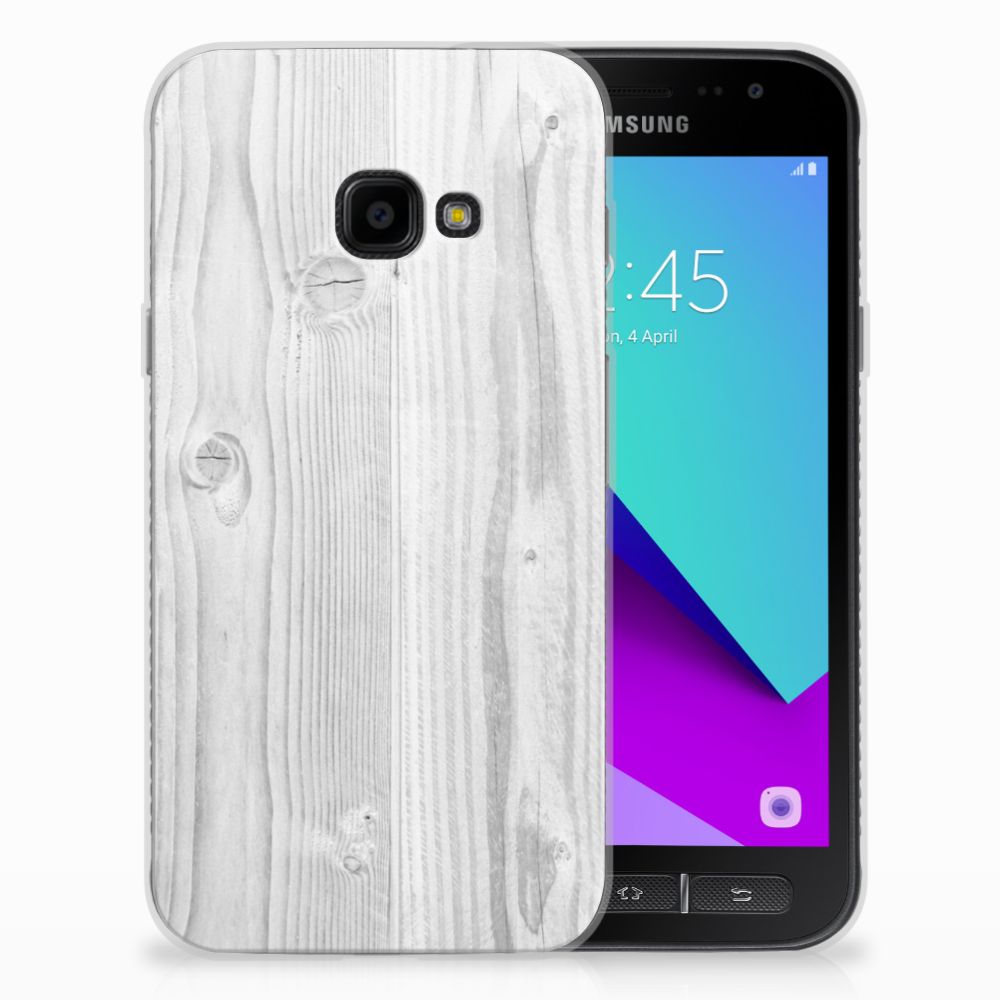 Samsung Galaxy Xcover 4 | Xcover 4s Bumper Hoesje White Wood