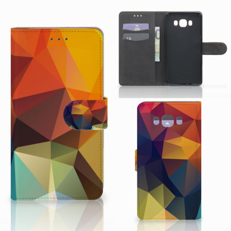 Samsung Galaxy J7 2016 Book Case Polygon Color