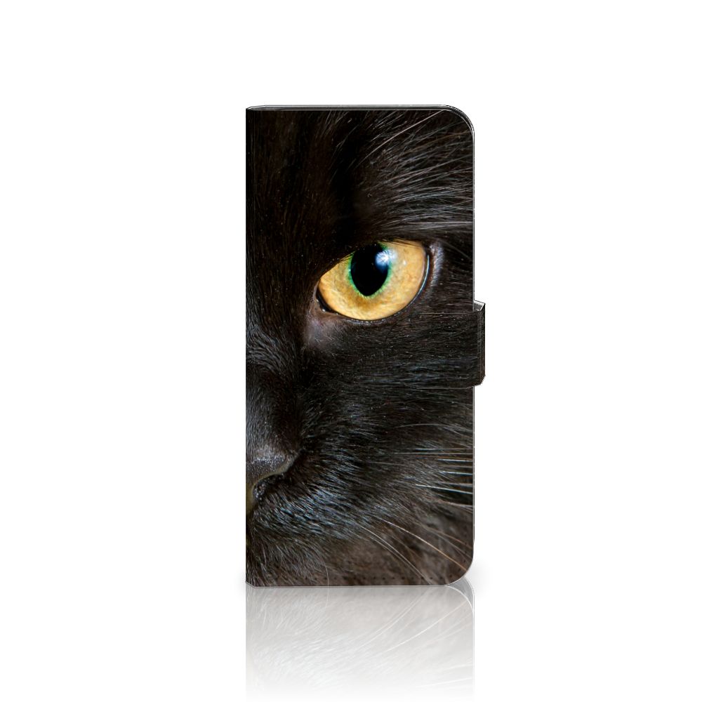 Motorola Moto G32 Telefoonhoesje met Pasjes Zwarte Kat