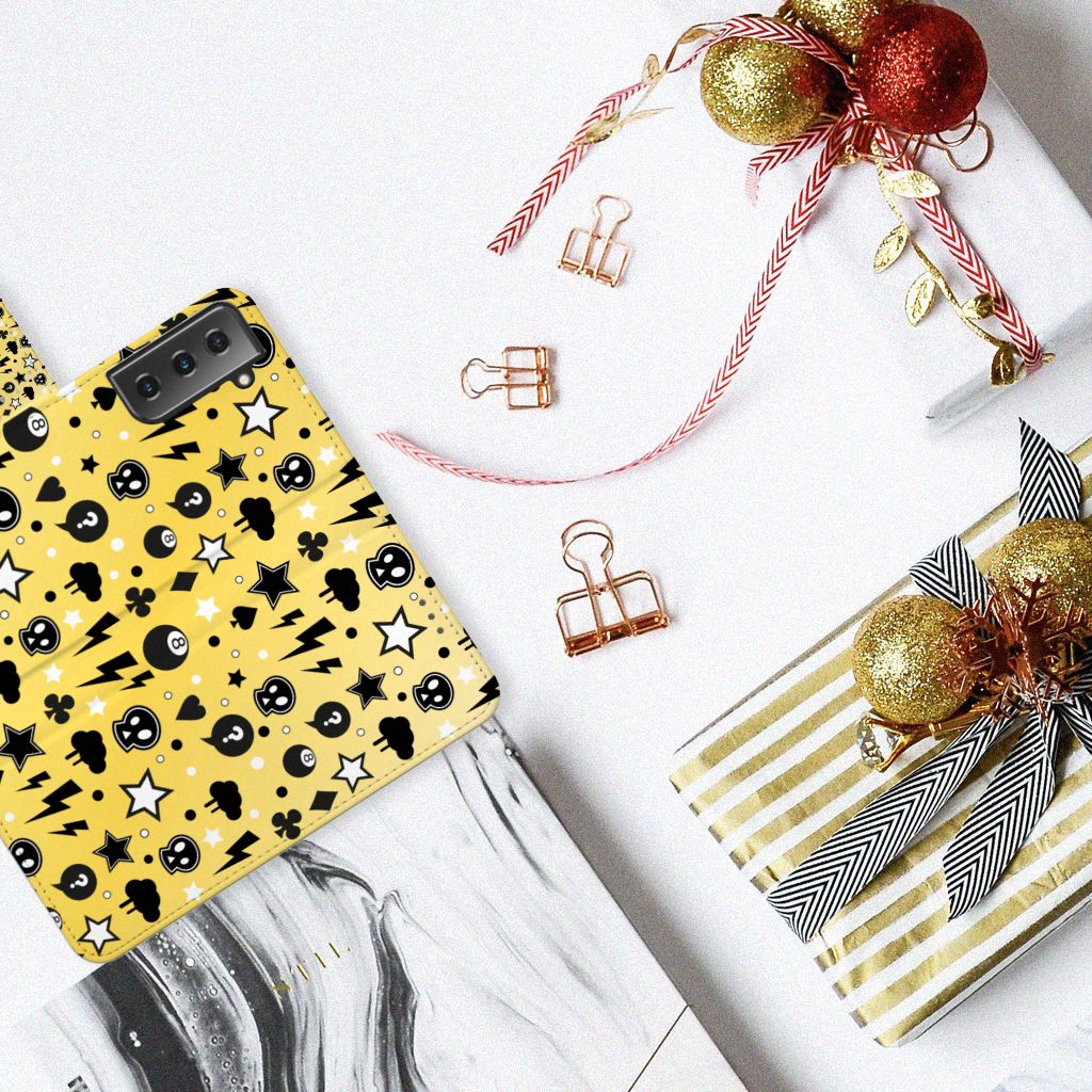 Telefoonhoesje met Naam Samsung Galaxy S21 Plus Punk Geel