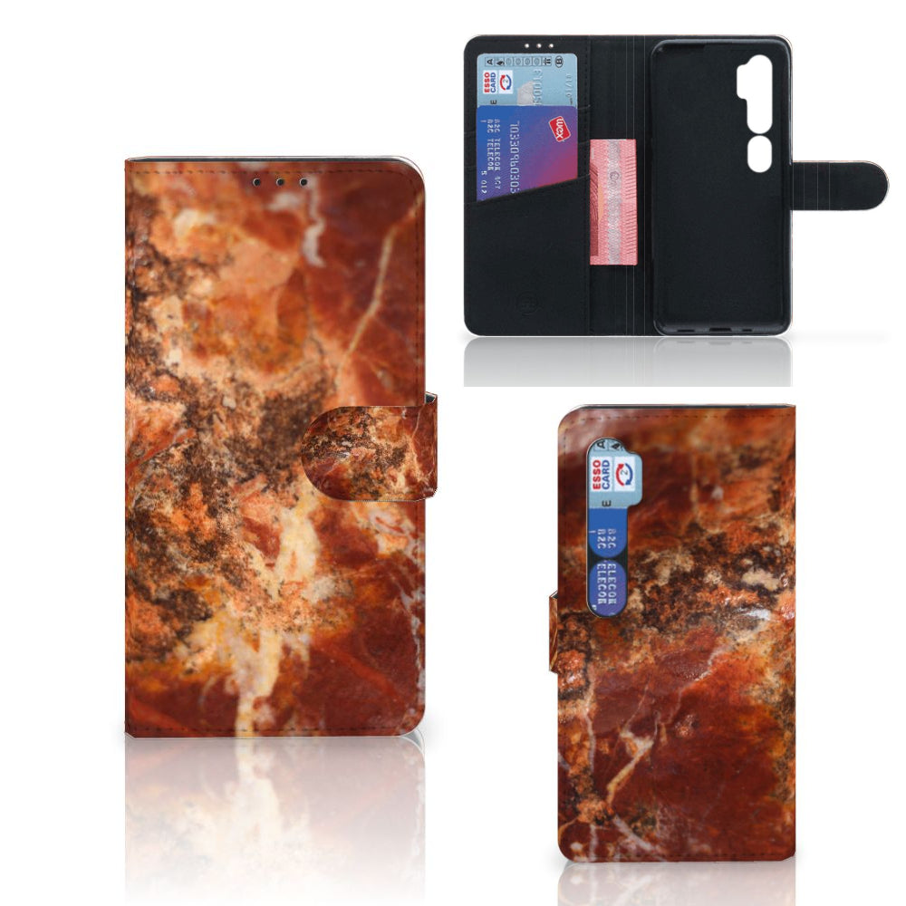 Xiaomi Mi Note 10 Pro Bookcase Marmer Bruin