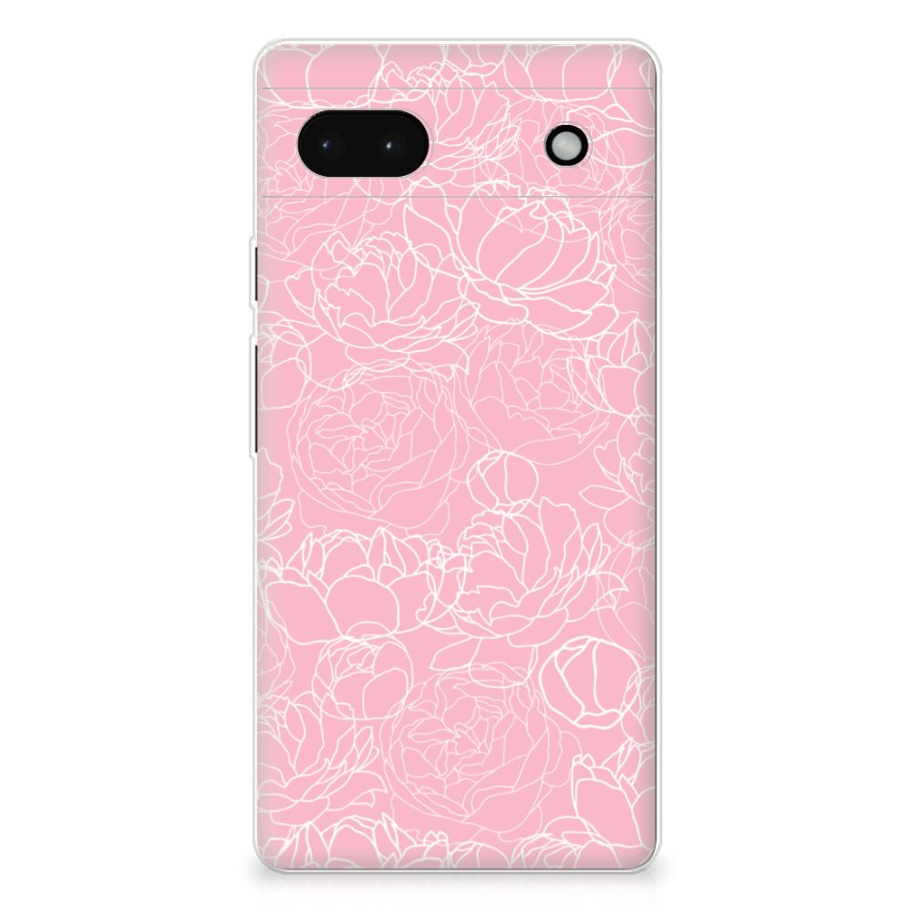 Google Pixel 6A TPU Case White Flowers B2C Telecom