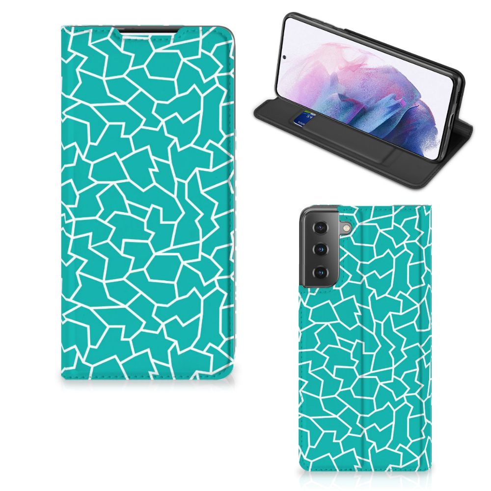 Samsung Galaxy S21 Plus Bookcase Cracks Blue - B2C Telecom