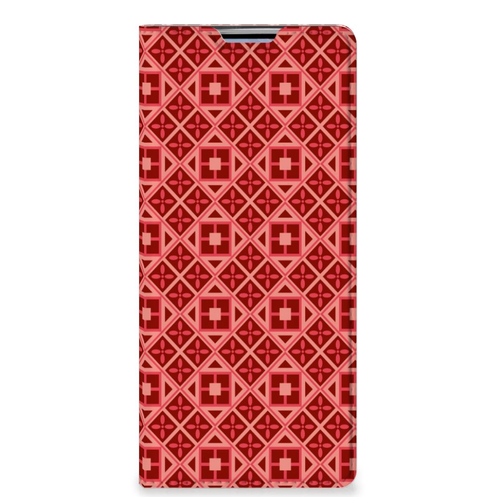 OPPO Find X3 Neo Hoesje met Magneet Batik Rood - B2C Telecom