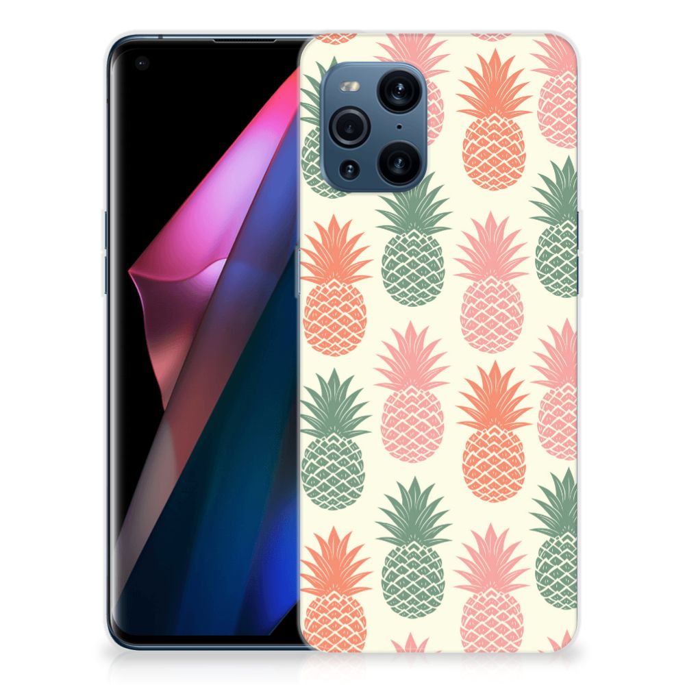 OPPO Find X3 | X3 Pro Siliconen Case Ananas