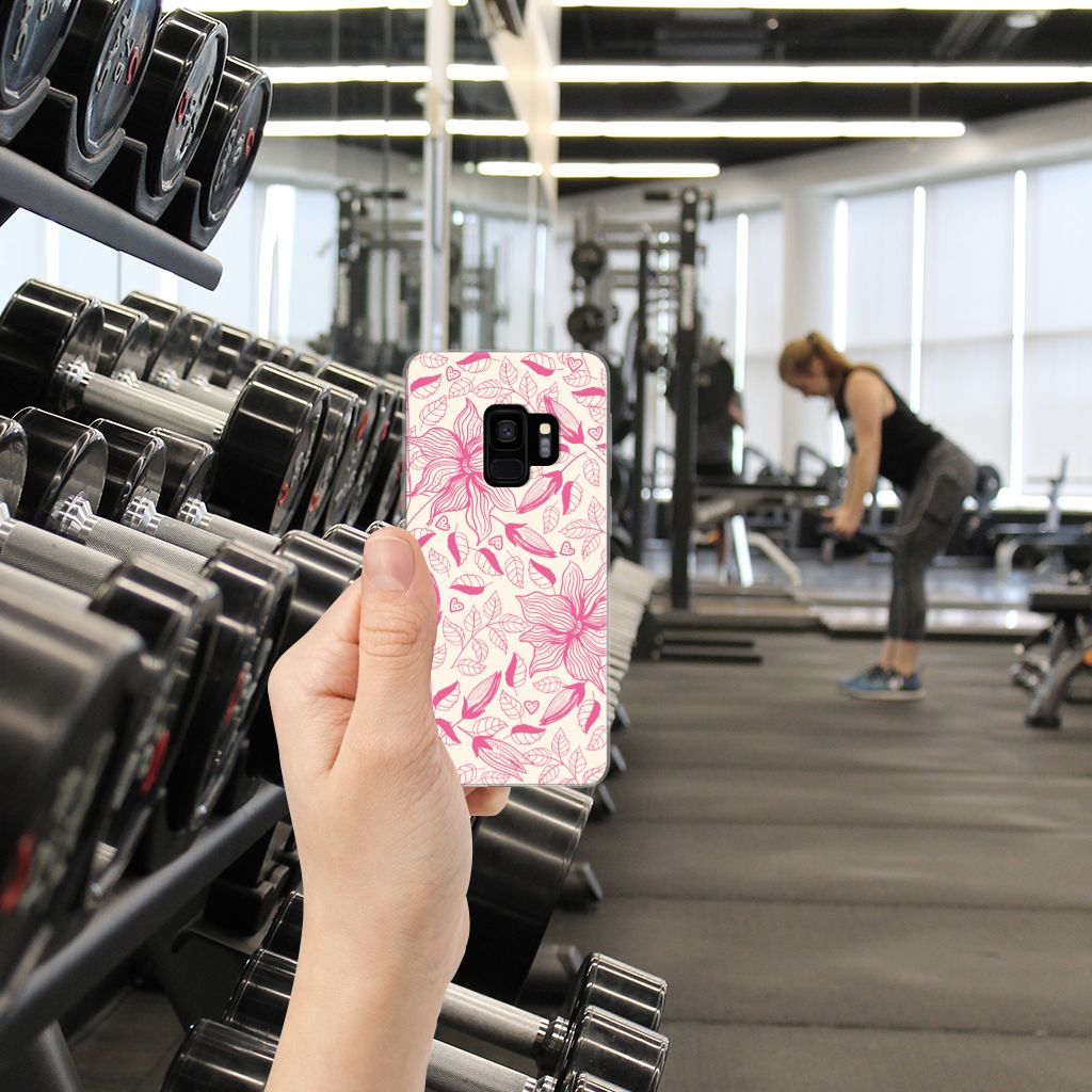 Samsung Galaxy S9 TPU Case Pink Flowers