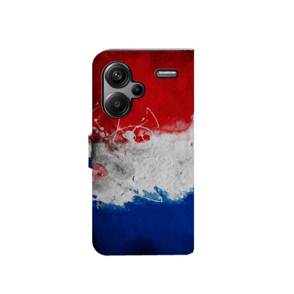 Xiaomi Redmi Note 13 Pro Plus Bookstyle Case Nederland met Nederlands vlag design