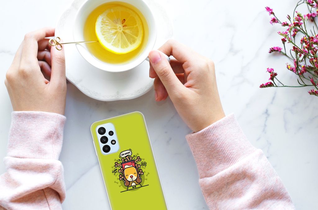 Samsung Galaxy A23 Telefoonhoesje met Naam Doggy Biscuit B2C Telecom