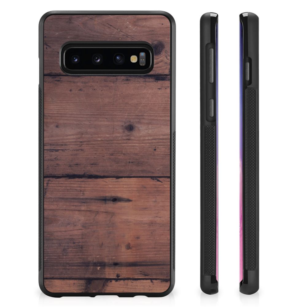 Samsung Galaxy S10+ Grip Case Old Wood