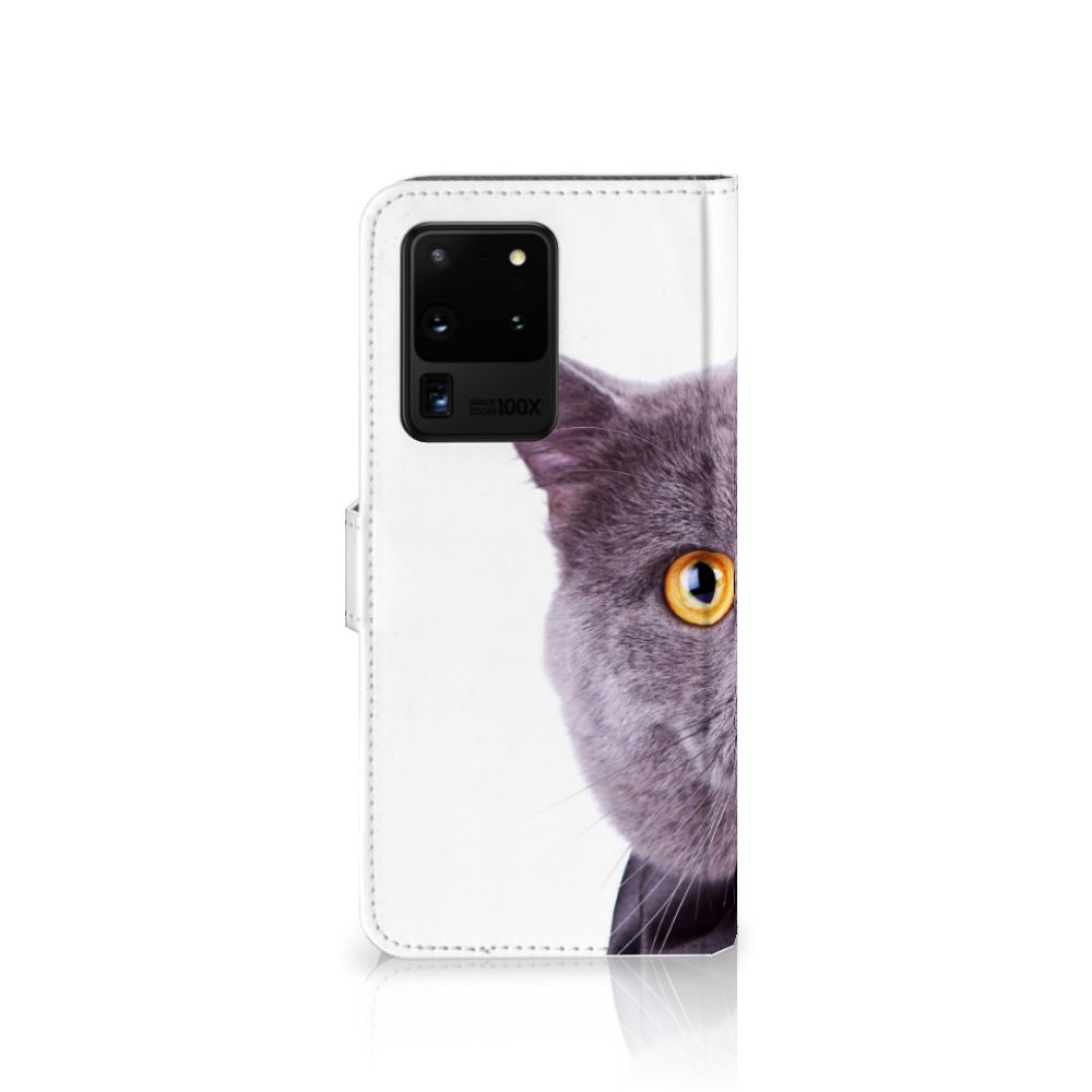 Samsung Galaxy S20 Ultra Telefoonhoesje met Pasjes Kat