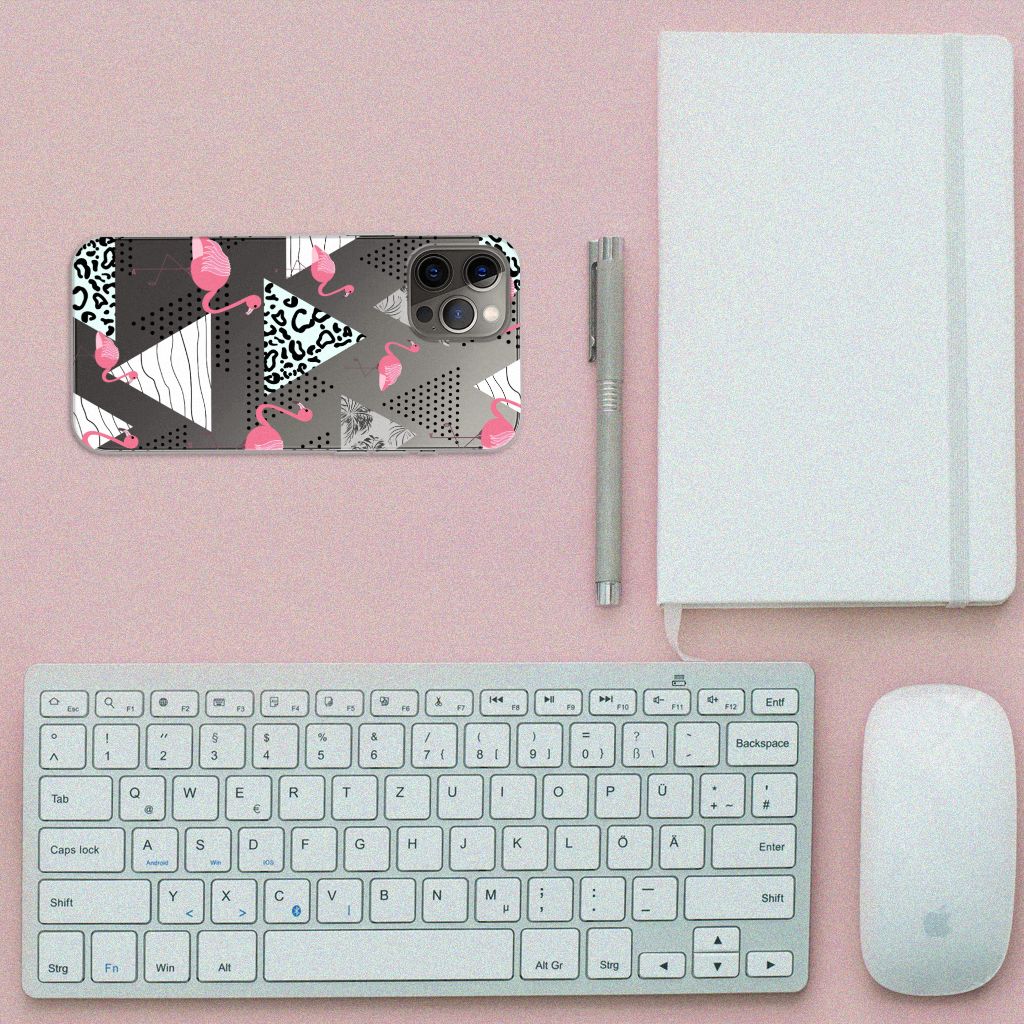iPhone 12 Pro Max TPU Hoesje Flamingo Triangle B2C Telecom