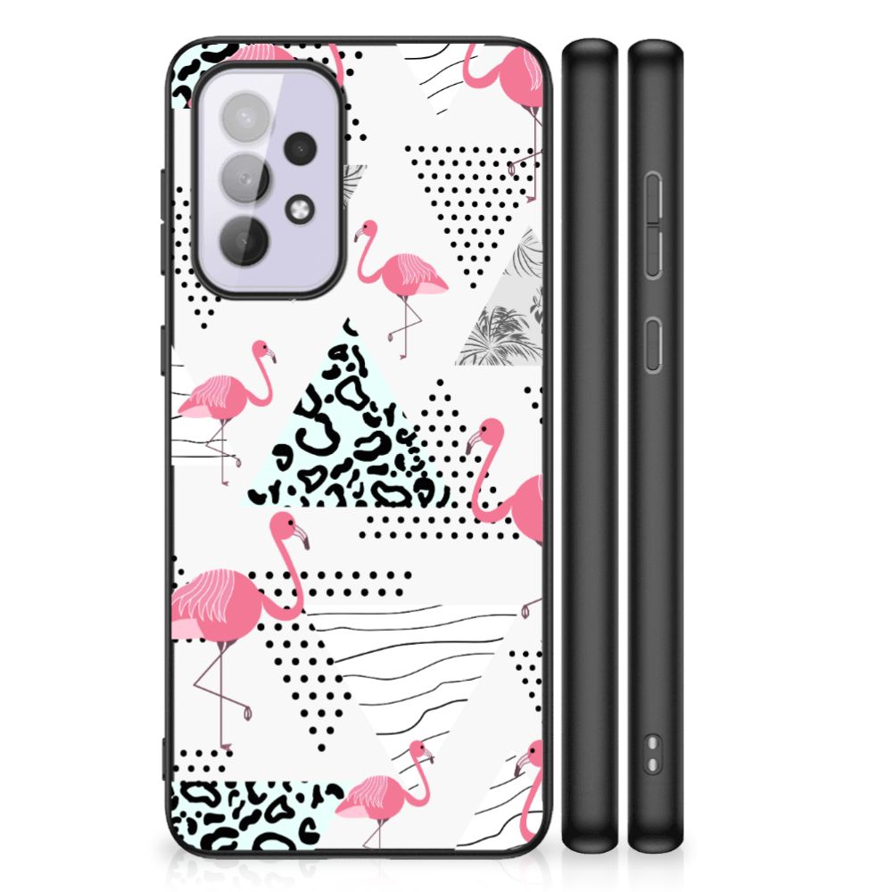 Samsung Galaxy A33 5G Dierenprint Telefoonhoesje Flamingo Triangle B2C Telecom