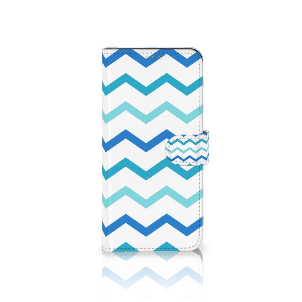 OPPO A15 Telefoon Hoesje Zigzag Blauw