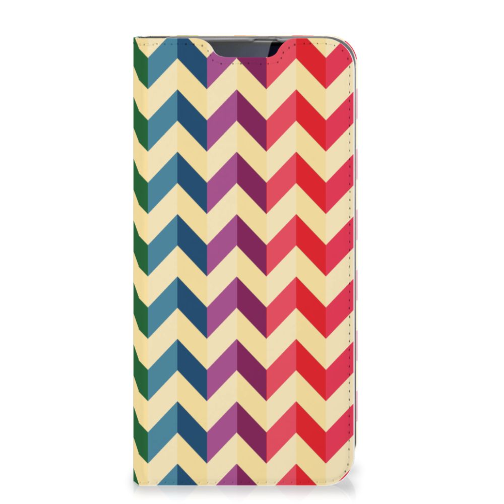 Samsung Galaxy A60 Hoesje met Magneet Zigzag Multi Color