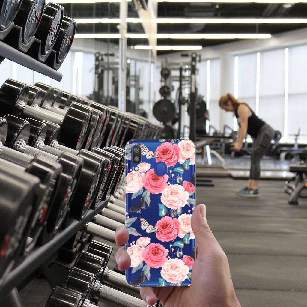 Samsung Galaxy M20 (Power) TPU Case Butterfly Roses