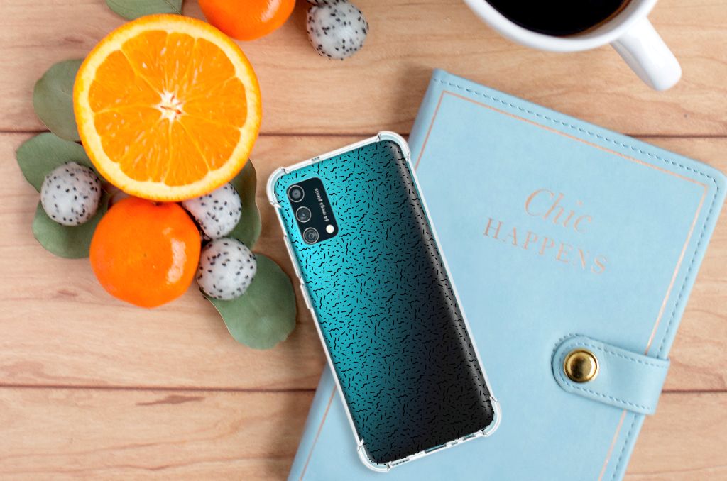 Samsung Galaxy M02s | A02s Doorzichtige Silicone Hoesje Stripes Dots B2C Telecom