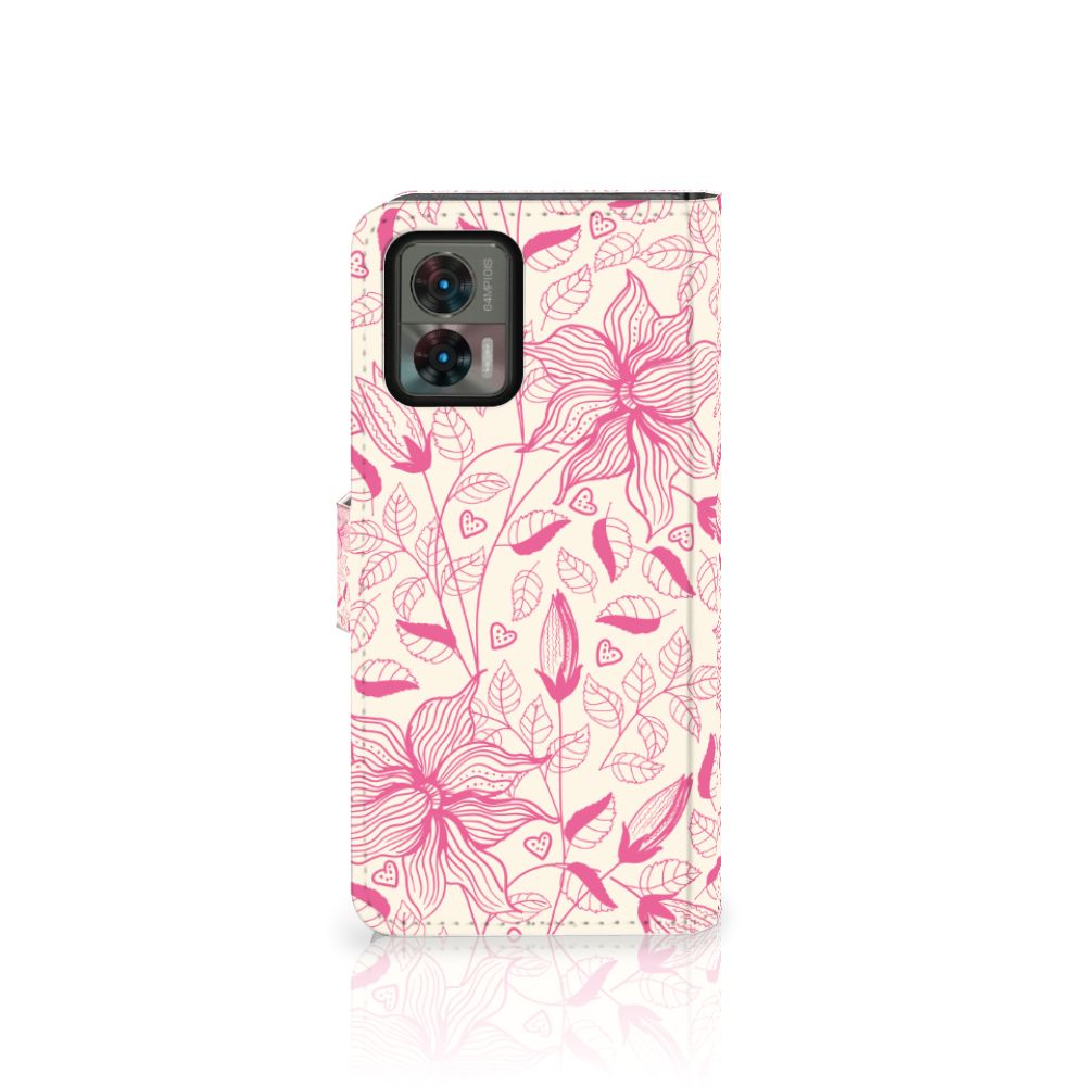 Motorola Edge 30 Neo Hoesje Pink Flowers