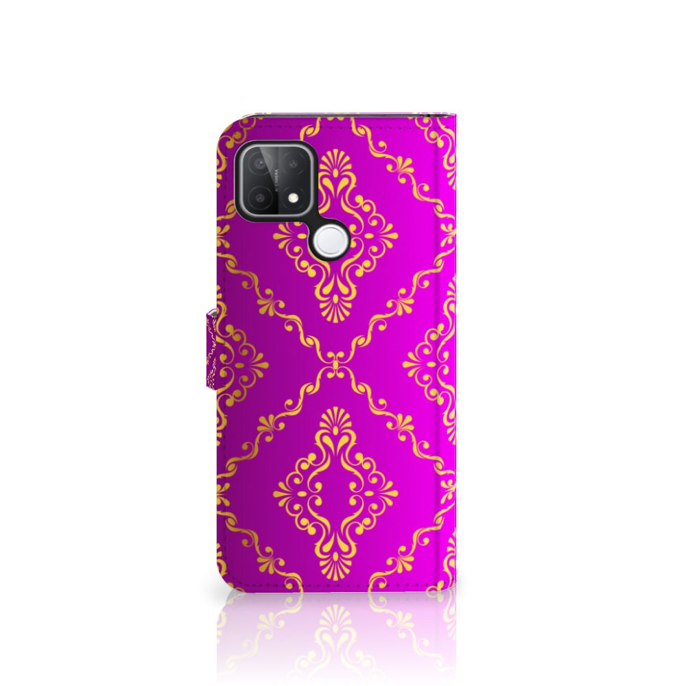 Wallet Case OPPO A15 Barok Roze