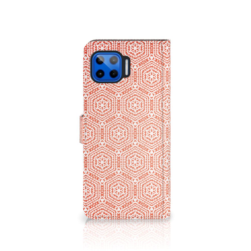 Motorola Moto G 5G Plus Telefoon Hoesje Pattern Orange