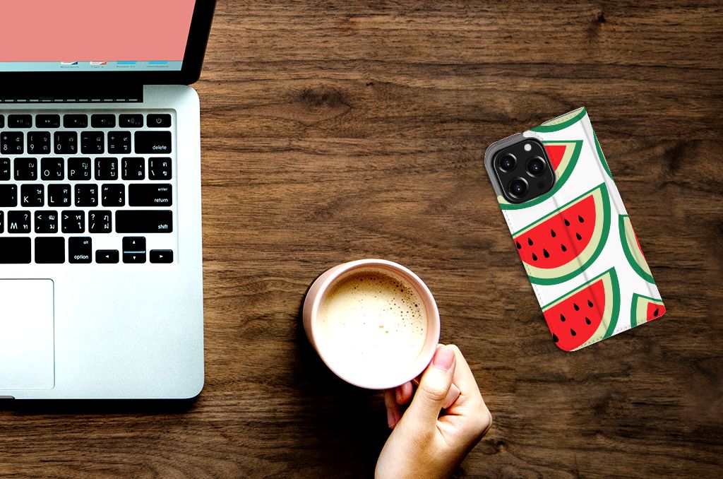 iPhone 13 Pro Flip Style Cover Watermelons - B2C Telecom