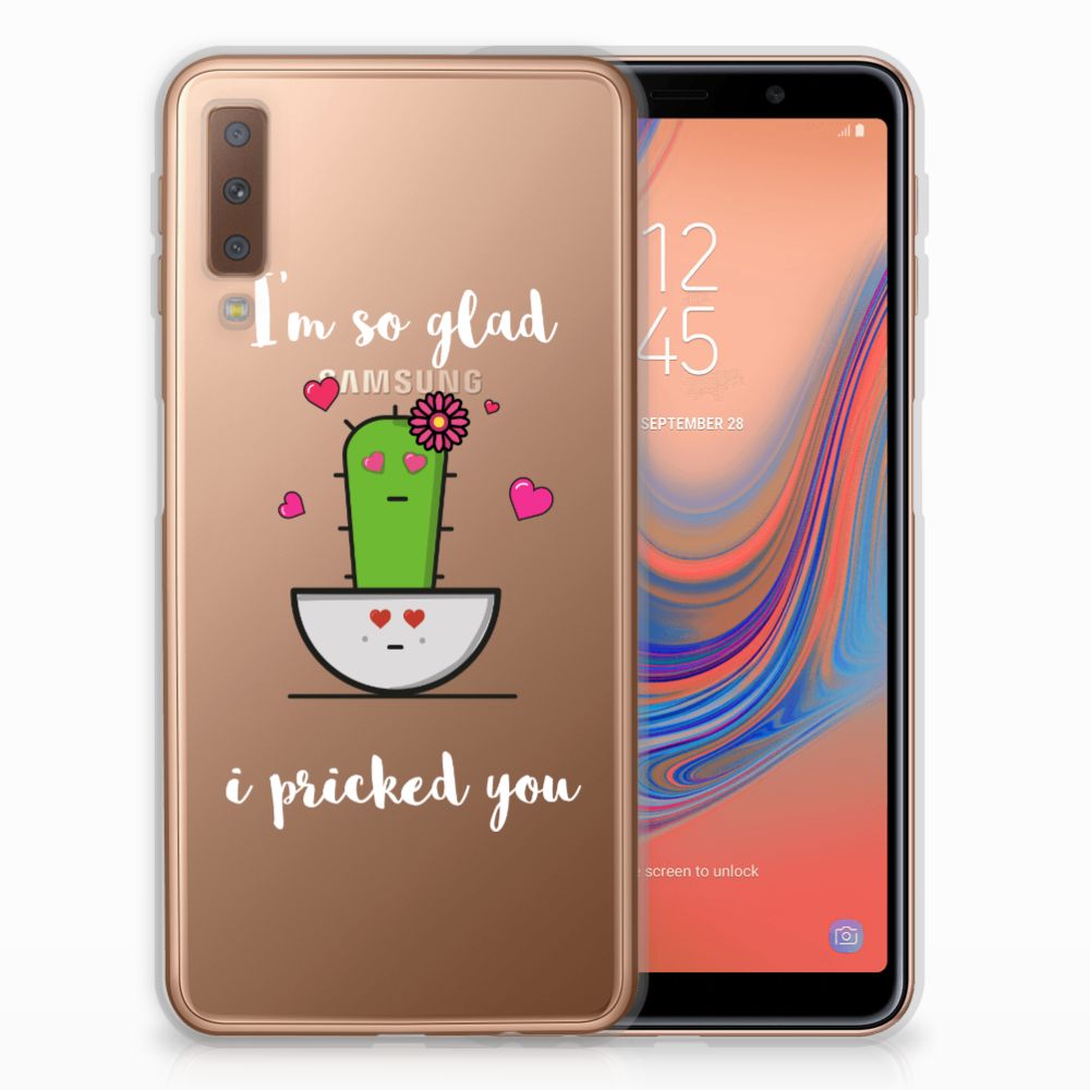 Samsung Galaxy A7 (2018) Telefoonhoesje met Naam Cactus Glad