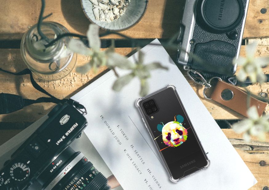 Samsung Galaxy A12 Stevig Bumper Hoesje Panda Color - B2C Telecom