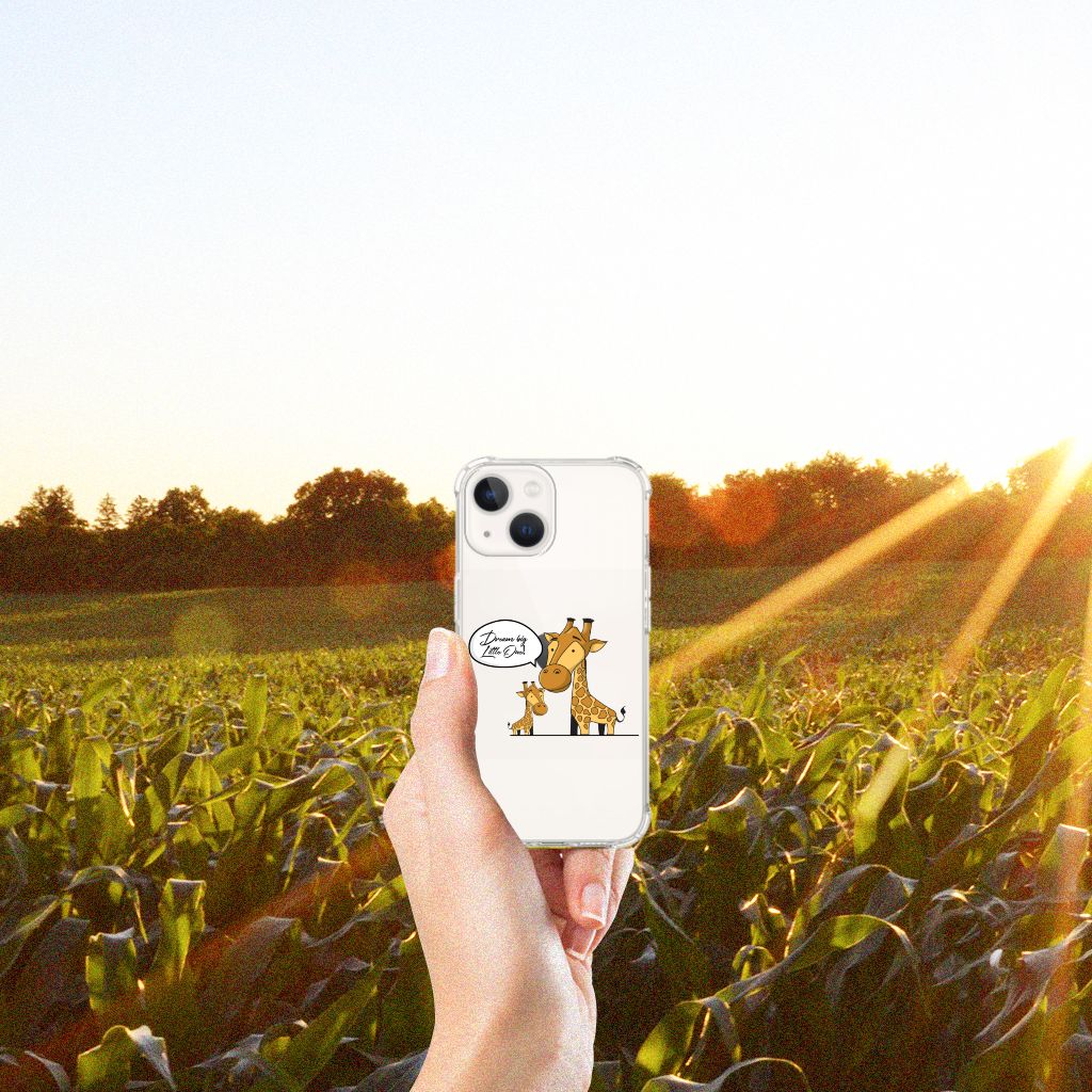iPhone 13 mini Stevig Bumper Hoesje Giraffe - B2C Telecom