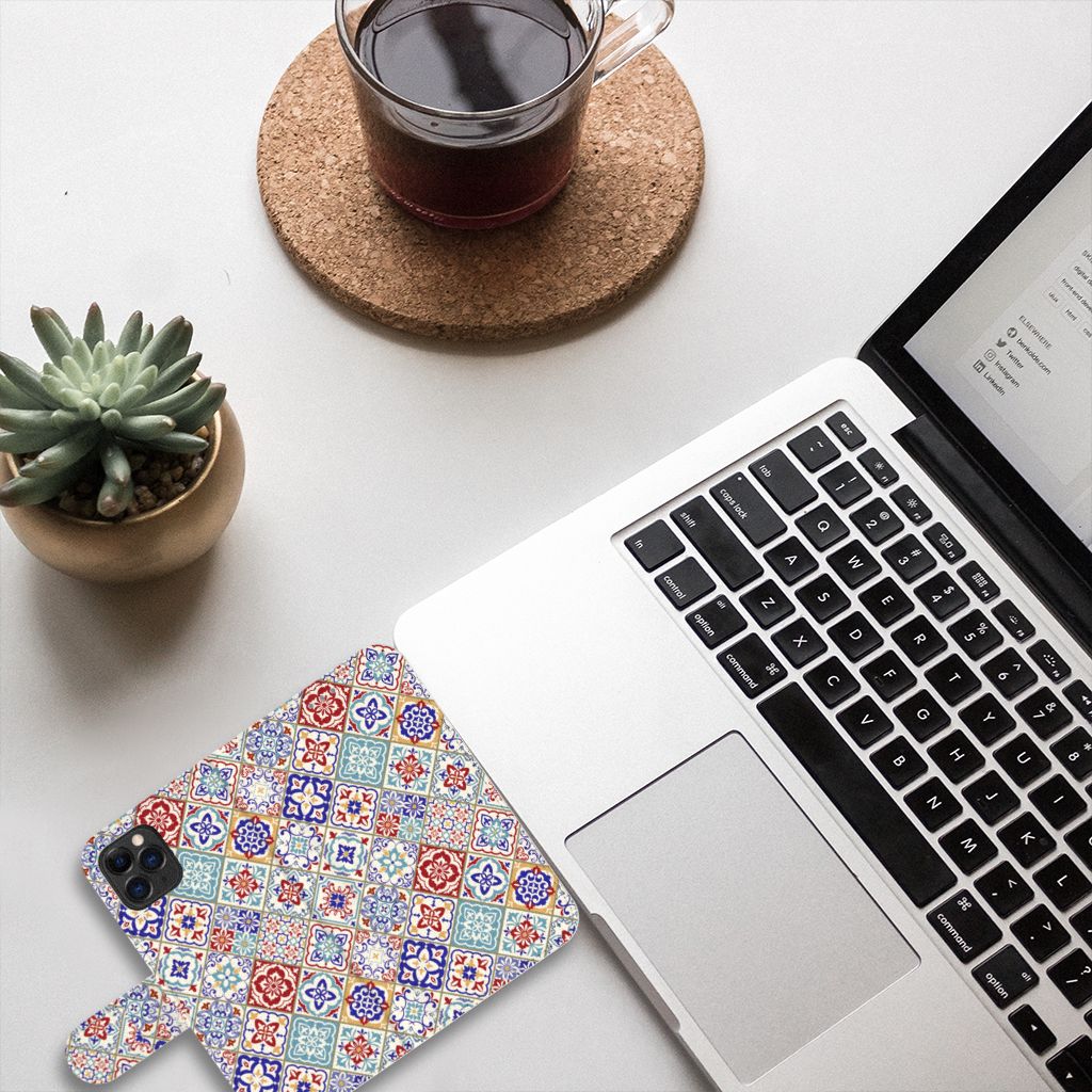 Apple iPhone 11 Pro Bookcase Tiles Color