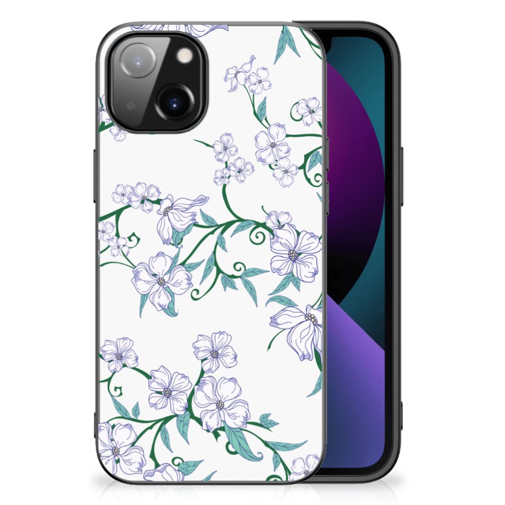 Apple iPhone 13 Uniek Bloemen Hoesje Blossom White B2C Telecom