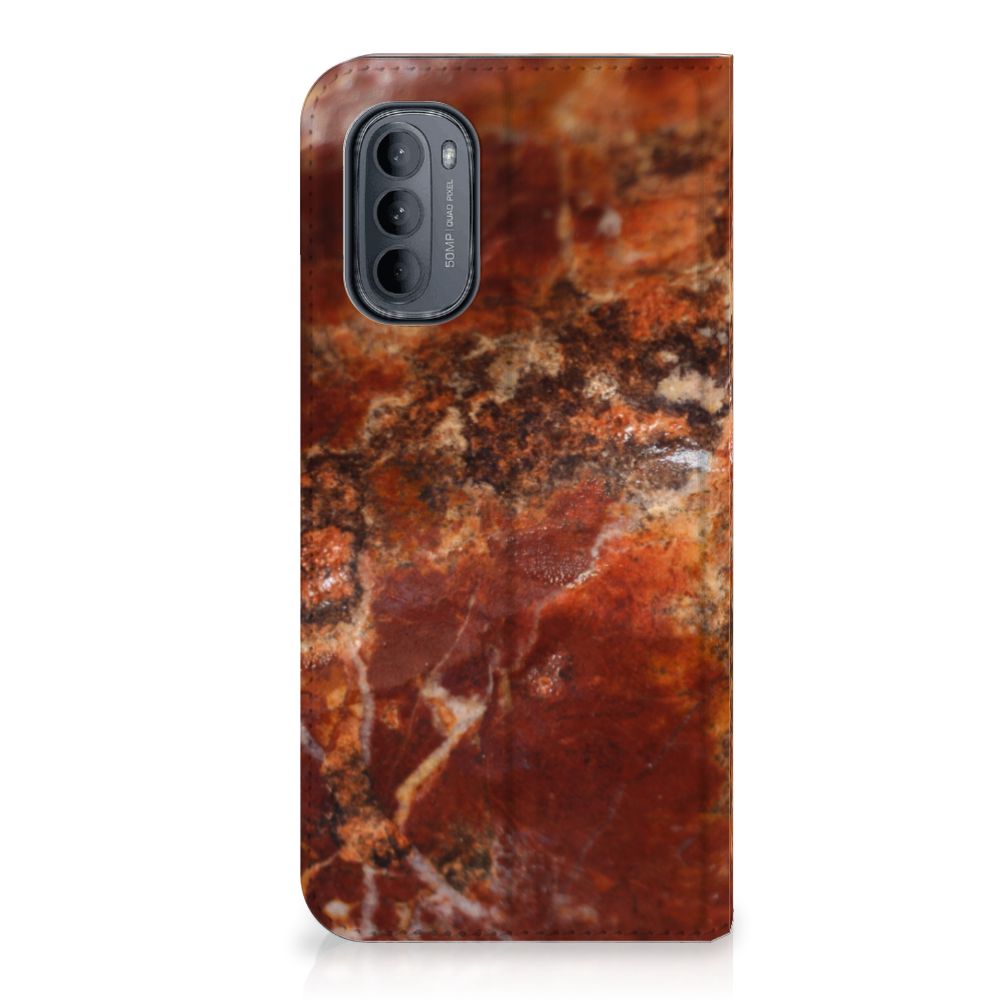 Motorola Moto G31 | G41 Standcase Marmer Bruin - B2C Telecom