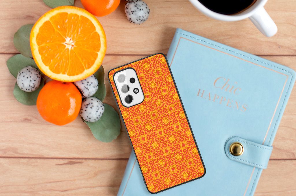 Samsung Galaxy A73 Back Case Batik Oranje B2C Telecom
