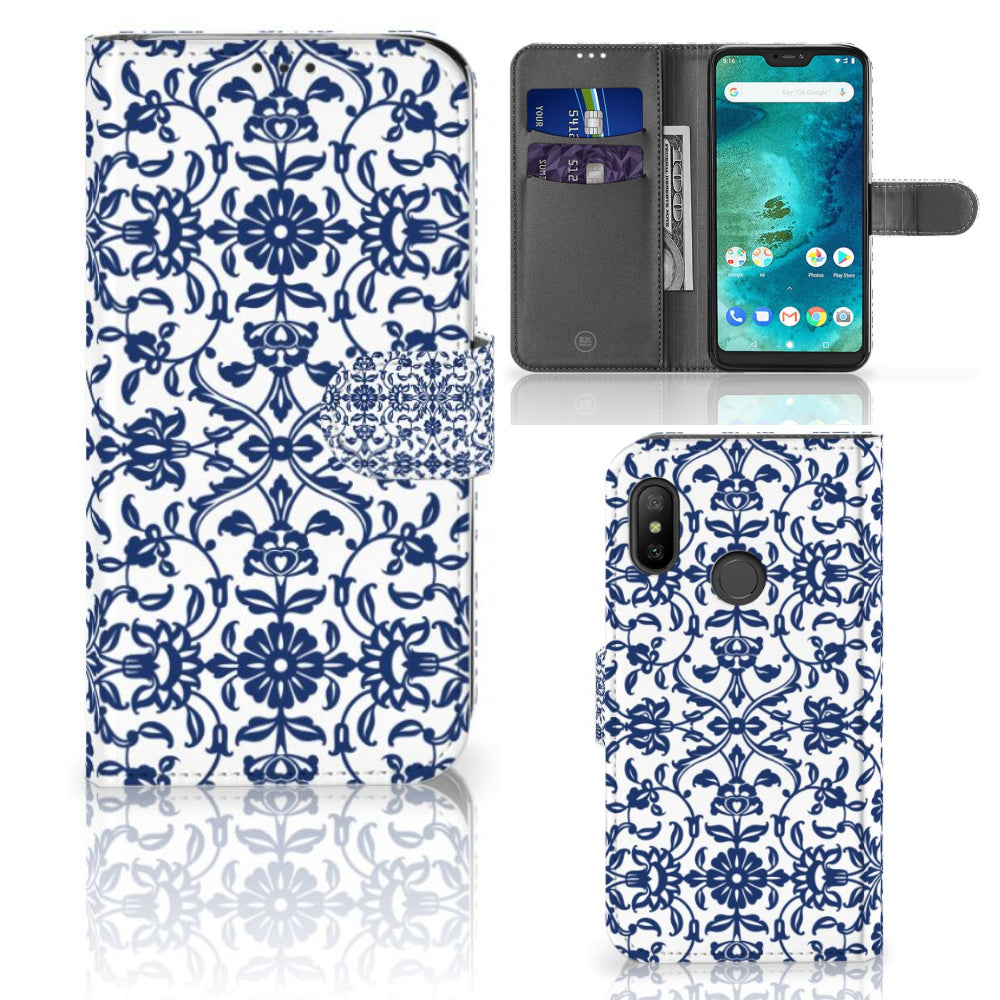 Xiaomi Mi A2 Lite Hoesje Flower Blue