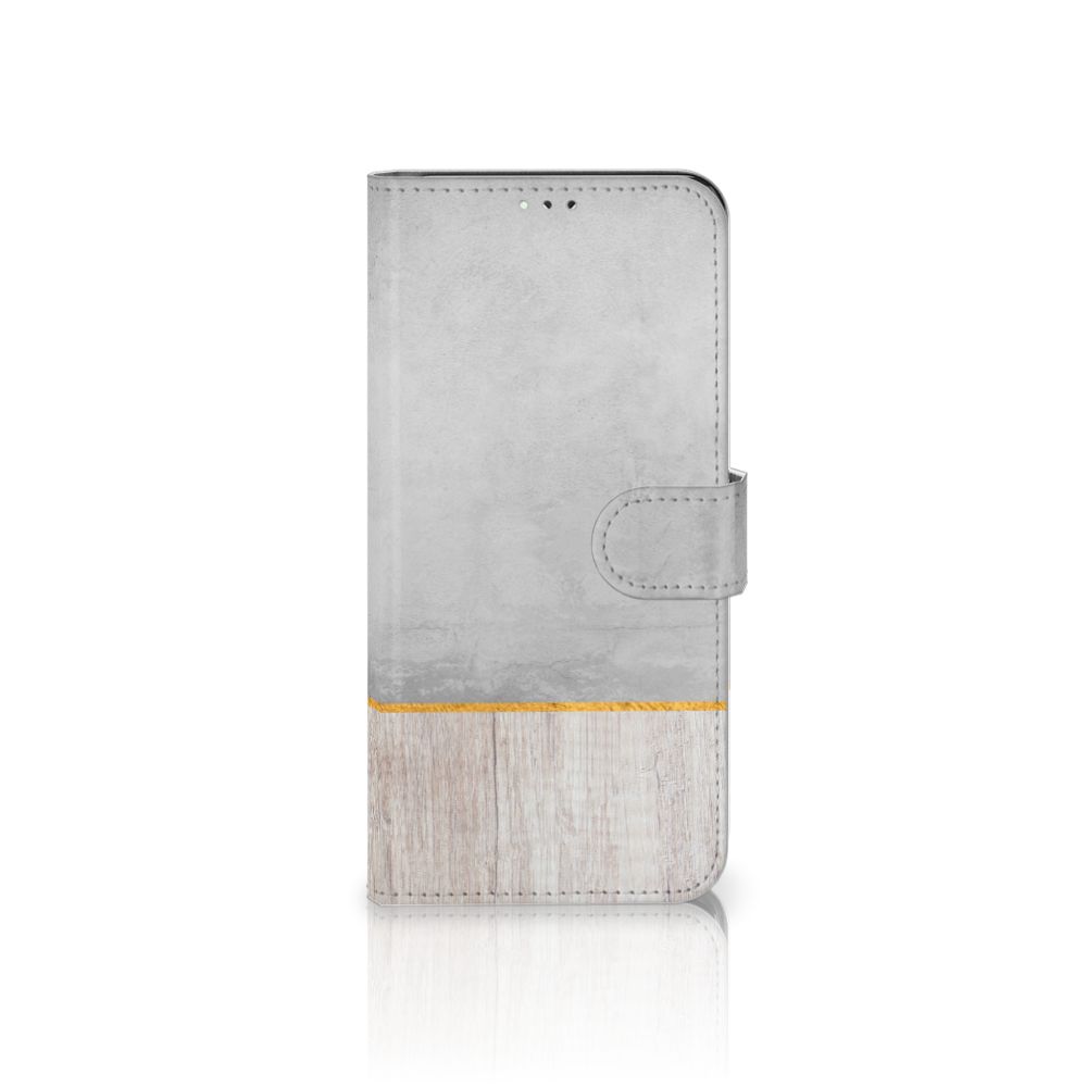 Samsung Galaxy A12 Book Style Case Wood Concrete