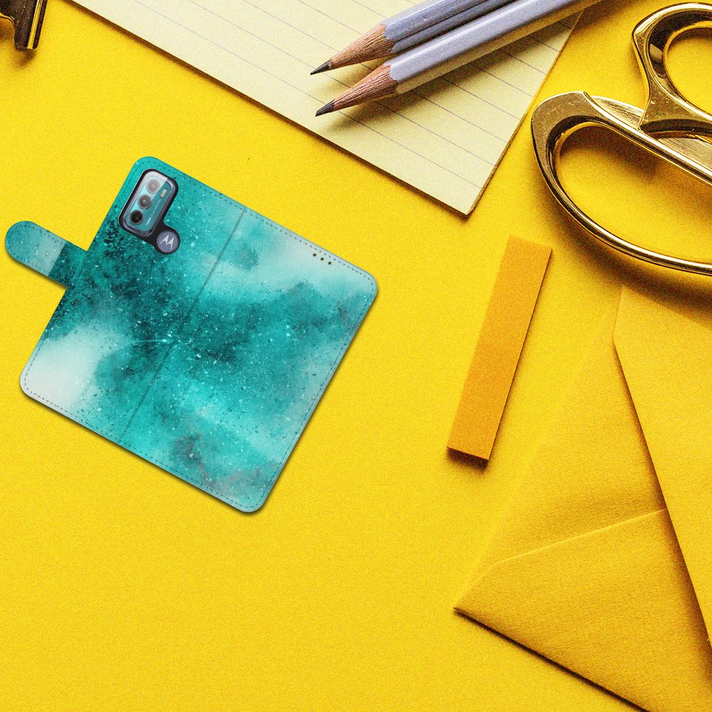 Hoesje Motorola Moto G60 Painting Blue