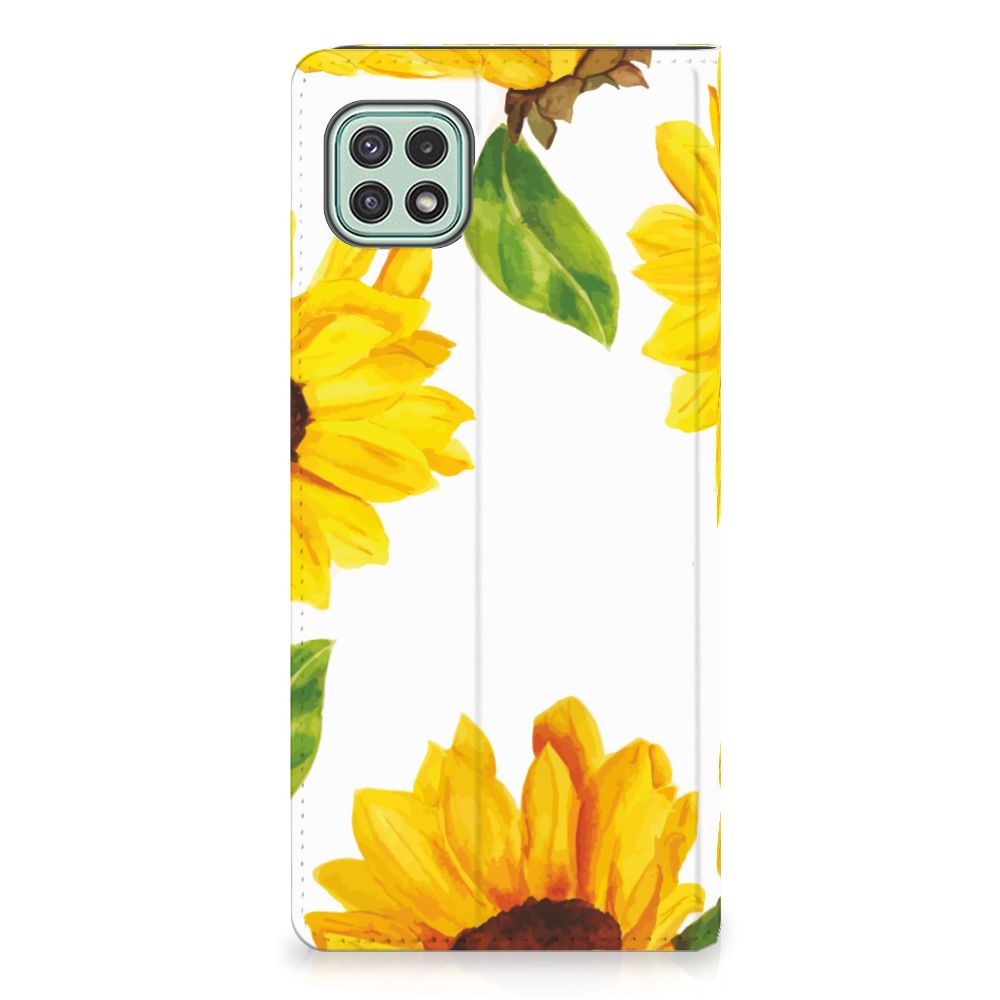 Smart Cover voor Samsung Galaxy A22 5G Zonnebloemen - B2C Telecom