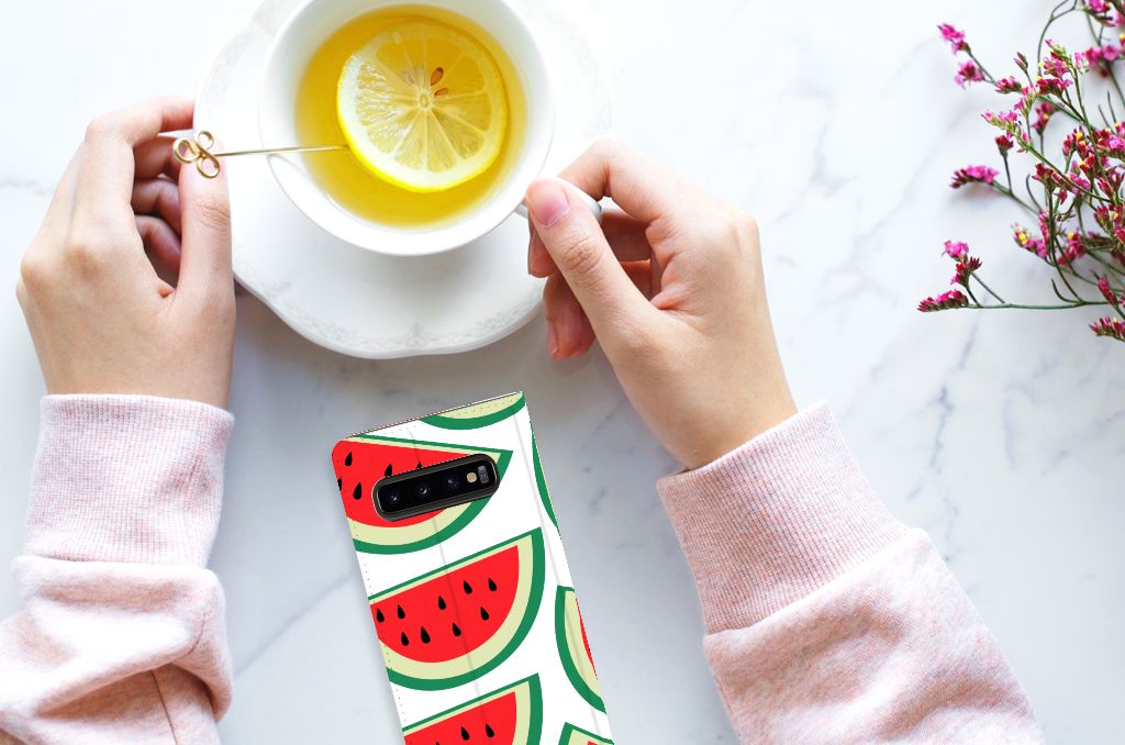 Samsung Galaxy S10 Flip Style Cover Watermelons