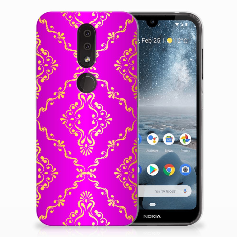 Siliconen Hoesje Nokia 4.2 Barok Roze