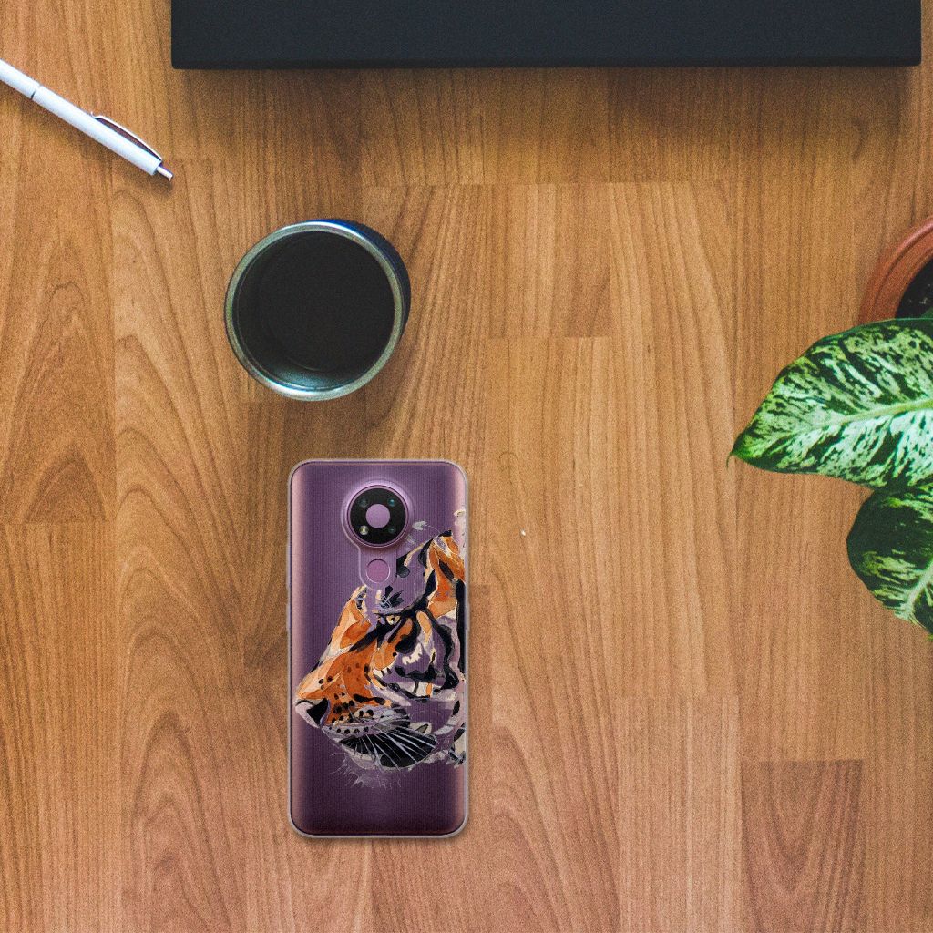 Hoesje maken Nokia 3.4 Watercolor Tiger