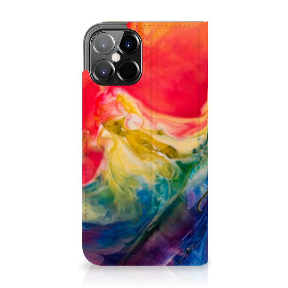 Bookcase iPhone 12 Pro Max Watercolor Dark - B2C Telecom