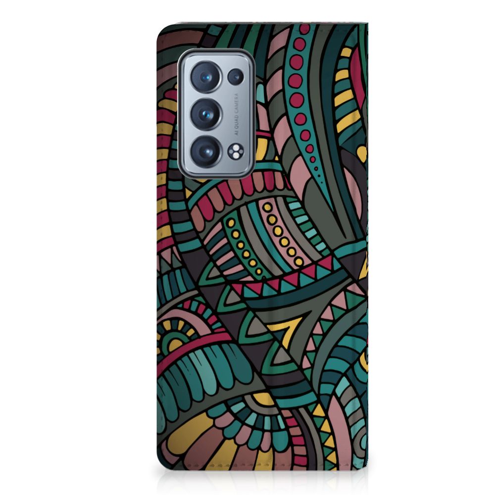 OPPO Reno 6 Pro Plus 5G Hoesje met Magneet Aztec - B2C Telecom