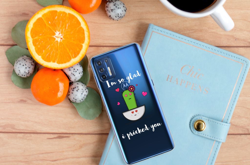 Motorola Moto G9 Plus Telefoonhoesje met Naam Cactus Glad B2C Telecom