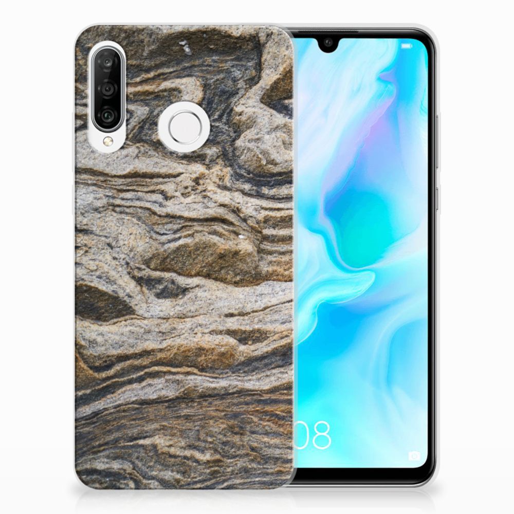 Huawei P30 Lite TPU Siliconen Hoesje Steen