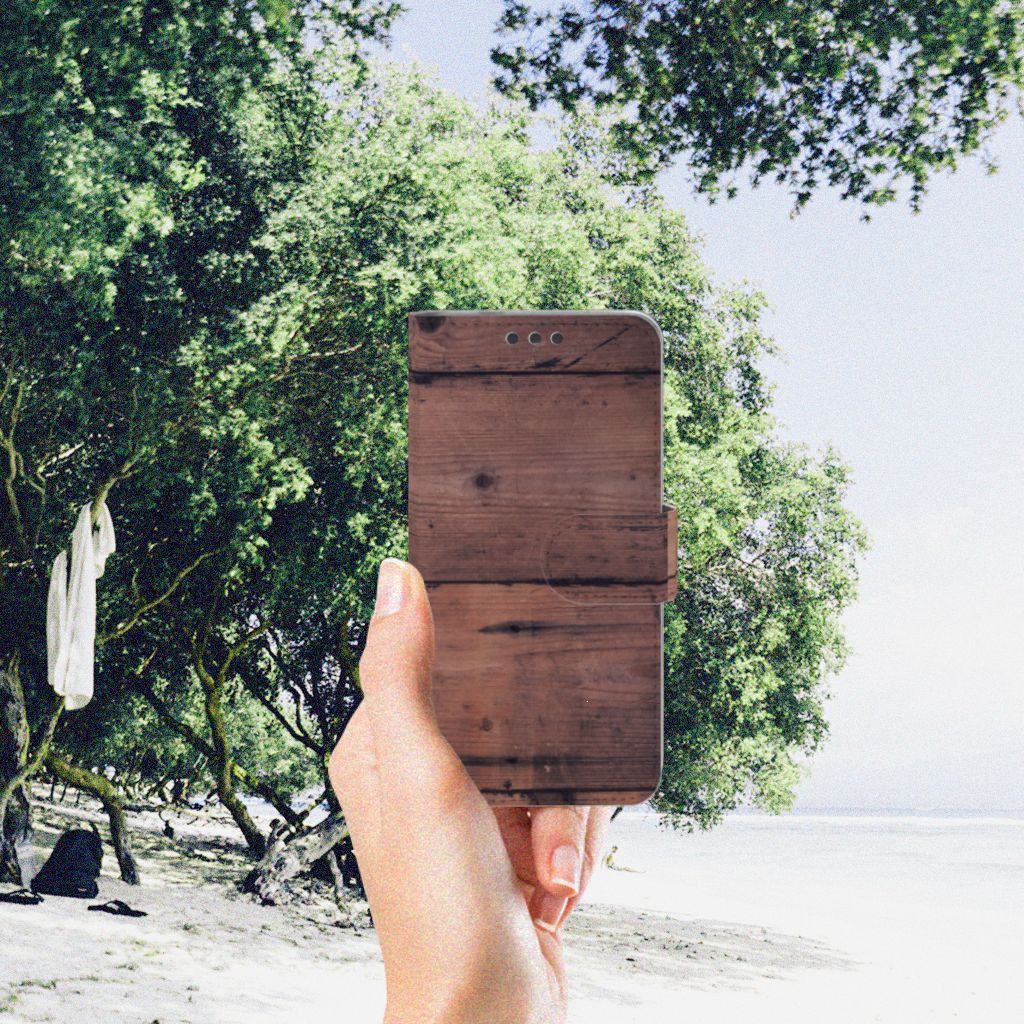 Microsoft Lumia 650 Book Style Case Old Wood