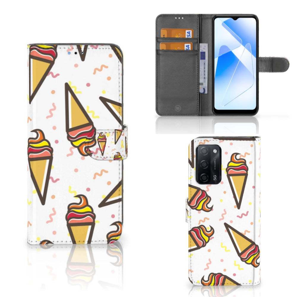 OPPO A16/A16s/A54s Book Cover Icecream