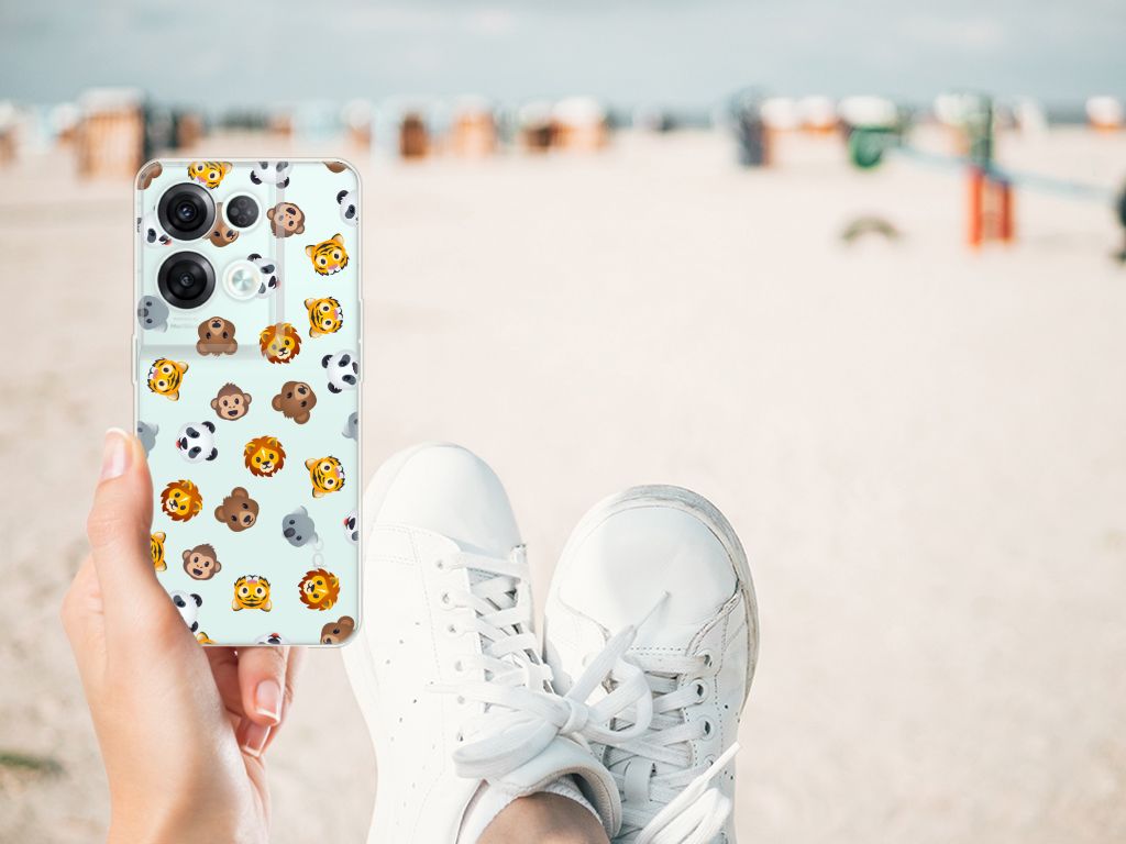TPU bumper voor OPPO Reno8 Pro Dieren Emojis B2C Telecom
