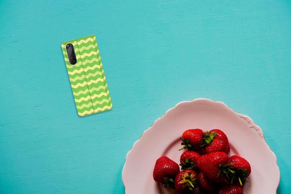 Sony Xperia 5 II Hoesje met Magneet Waves Green - B2C Telecom