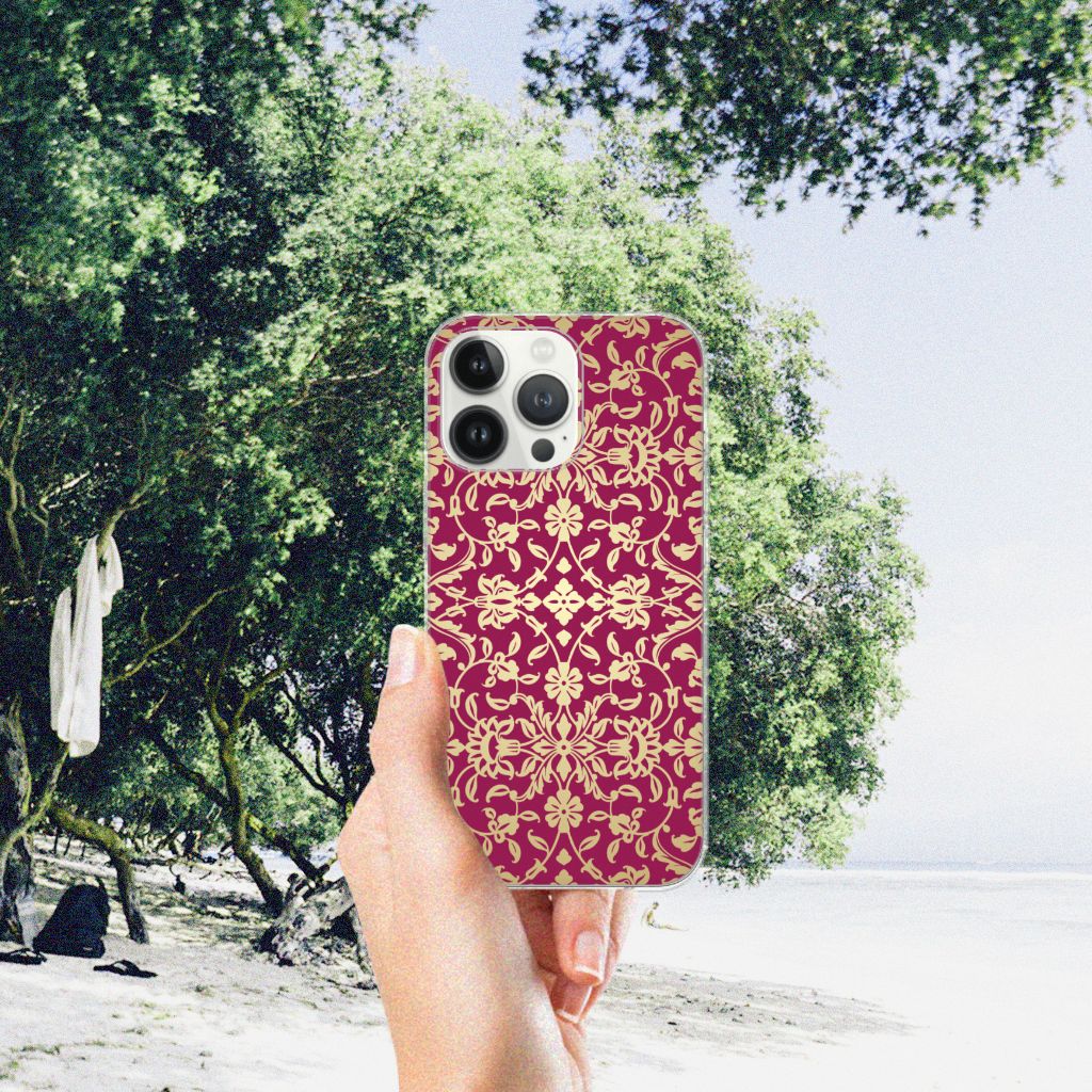 Siliconen Hoesje iPhone 13 Pro Max Barok Pink B2C Telecom