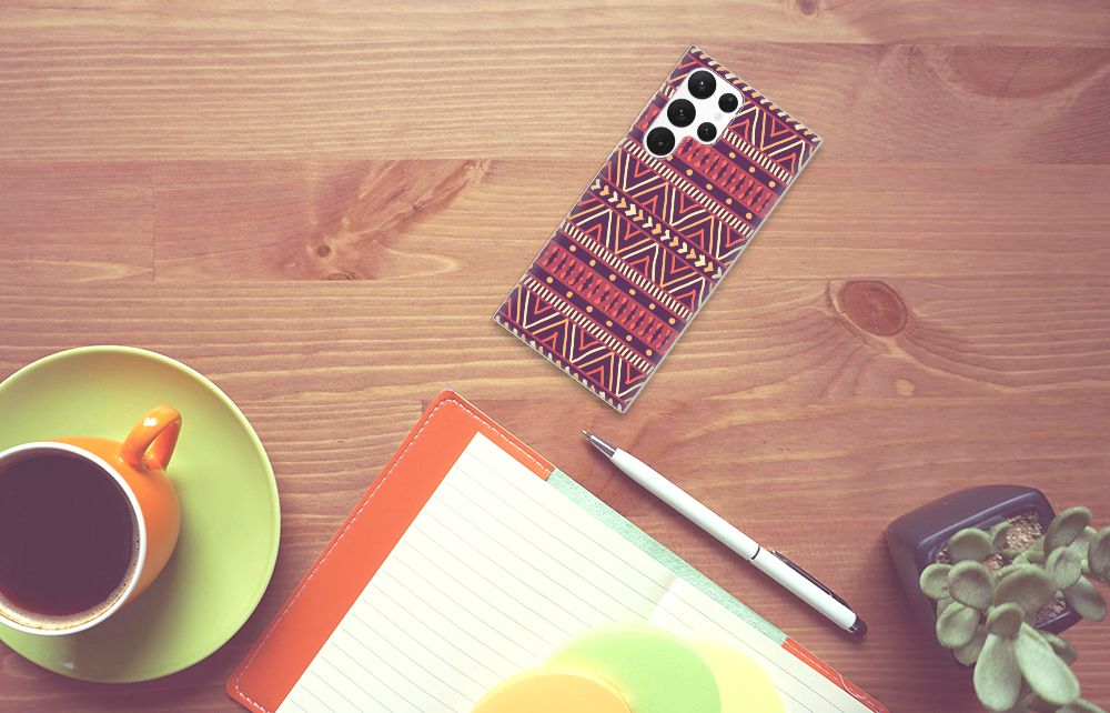 Samsung Galaxy S22 Ultra TPU bumper Aztec Paars B2C Telecom